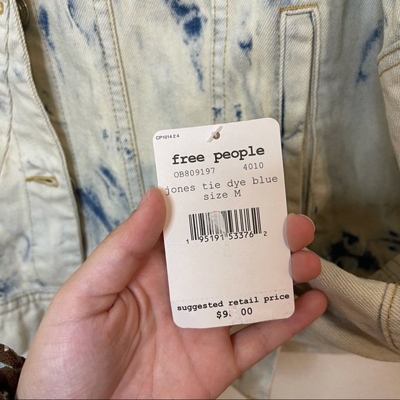 Nwt Free People Tiedye button up jean jacket - Picture 5 of 7